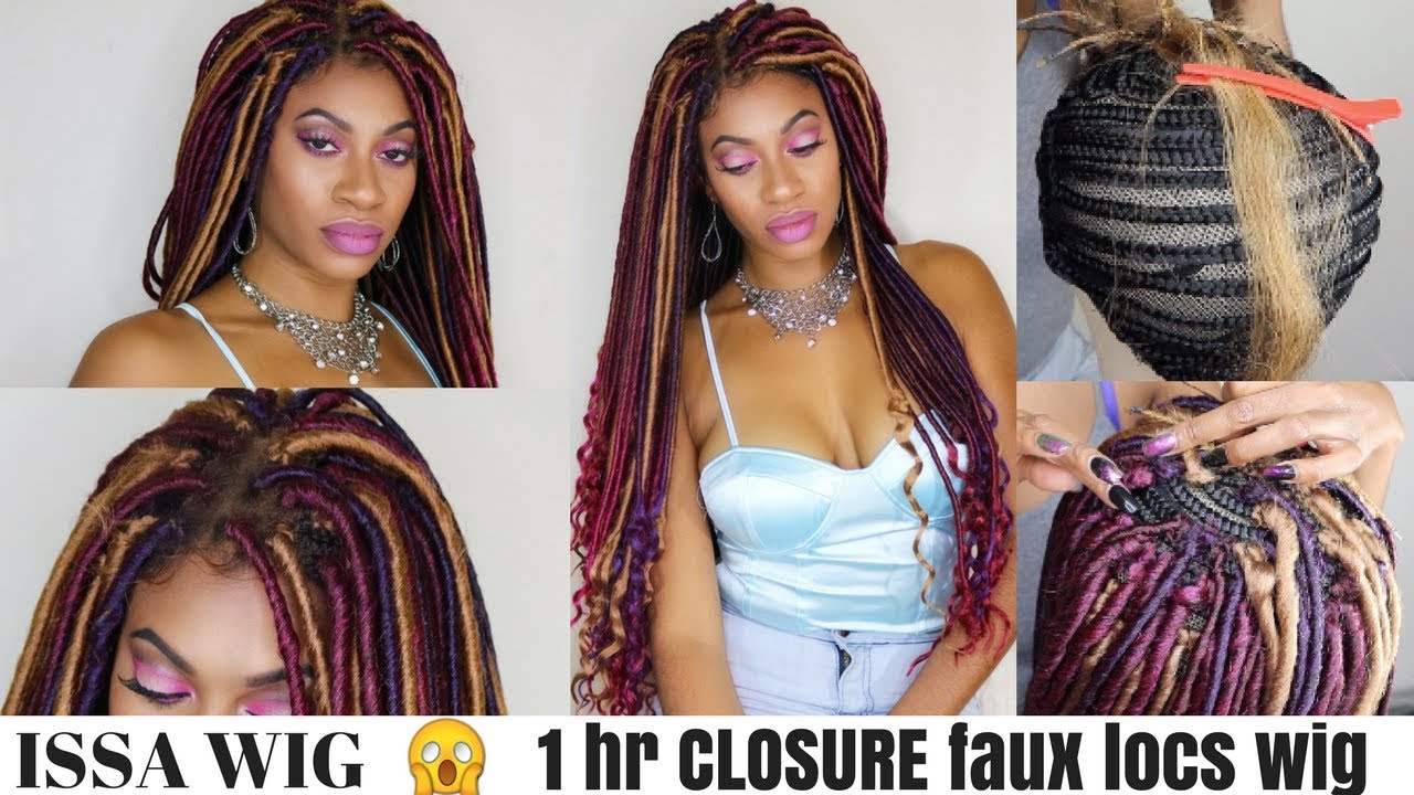 HOW TO: Make a faux locs wig w/ Closure ft. Zury Goddess Locs 26