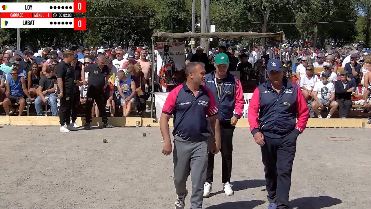 Miniature : Cadrage LOY vs LABAT : 1e National à pétanque de Ploudalmézeau (Finistère) 21-22 Mai 2022
