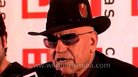 Amrish Puri speaks at press conference for movie 'Khushi'