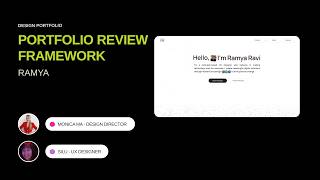 Real Portfolio Review: Ramya's UX Portfolio Breakdown (8-Part Framework)