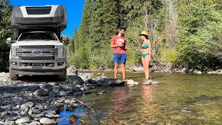 We Live and Travel in a 4x4 Truck Camper | Living the American Dream | Van Life Camping