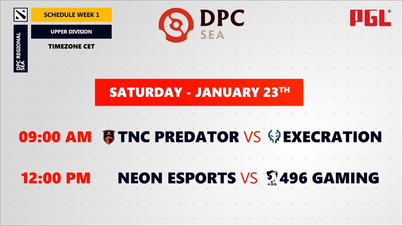 (4K) DPC  SEA 2021 - TNC vs Execration | Neon vs 496