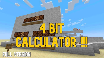 4 bit calculator (Redstone)(full version) -Minecraft