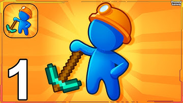 Mine and Merge - Gameplay Walkthrough Part 1 Stickman Merge Miners - Android Gameplay #1