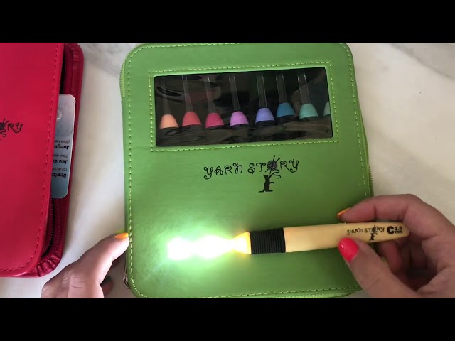 Unboxing Rechargeable Lighted Crochet Hook with Interchangeable heads 