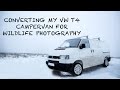 CHEAP &amp; SIMPLE VAN BUILD  - VW T4 campervan conversion for WILDLIFE PHOTOGRAPHY TRAVELS
