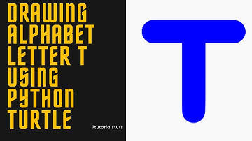Drawing Alphabet Letter T USING Python Turtle | Tutorials Tuts