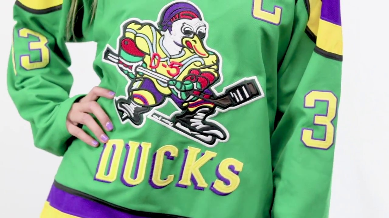 Mighty Ducks Logo Hockey Jersey Embroidered Costume Mighty Ice No Back Movie