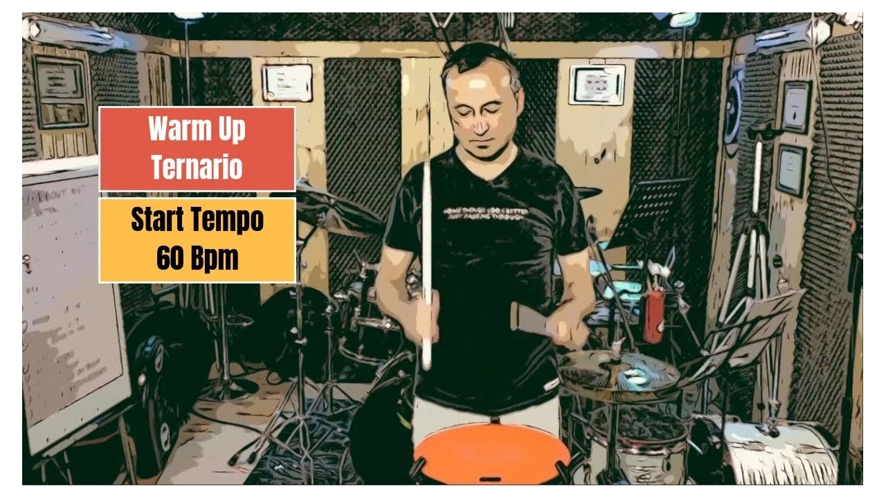 Warm Up Challenge Ternario Start 60Bpm - studia la batteria on line