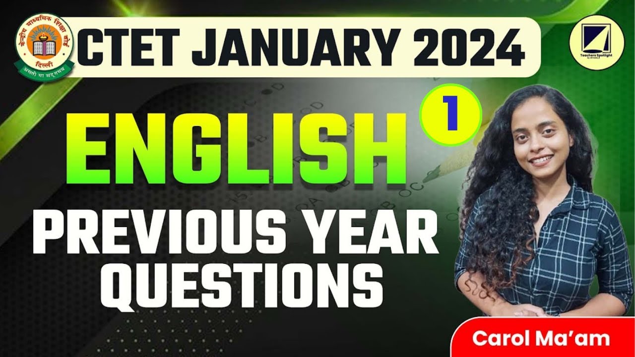 CTET English Previous Year Questions Paper Solution-1 | CTET January ...