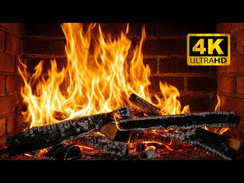 Ultra Realistic 4K Fireplace 🔥 10H Crackling Fire Ambience for Sleep, Calm & Focus
