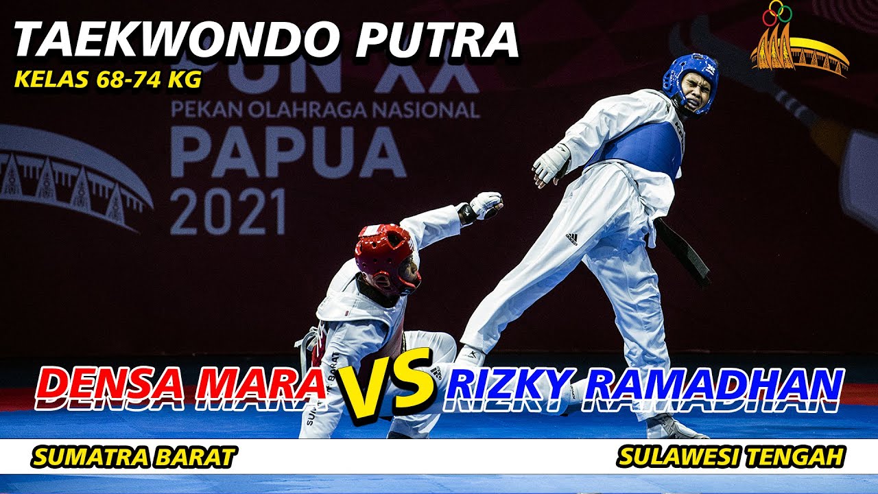 Taekwondo PON Papua I Sumbar (Densa Mara) vs Sulteng (Rizky Ramadhan)