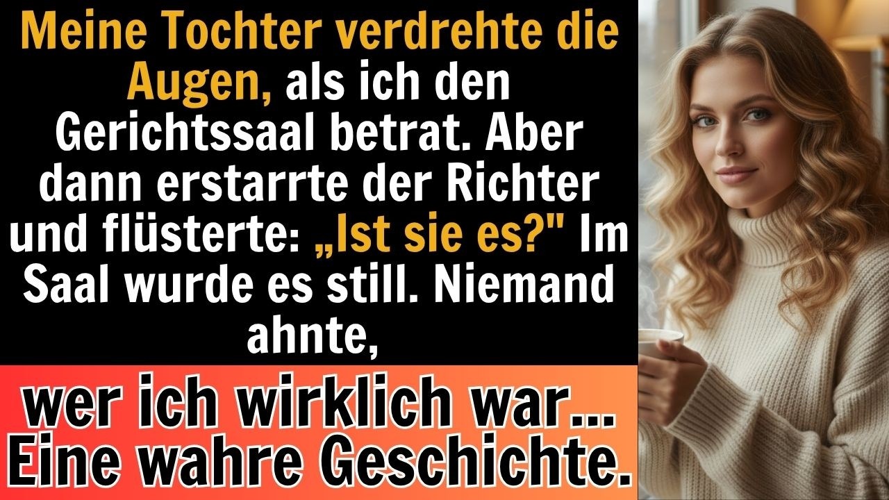 Ich saß im Gerichtssaal, als meine eigene Tochter Liselotte die Augen verdrehte und ihrem Mann etwas Verächtliches zuflüsterte. In diesem Moment erstarrte der Richter, als hätte ihn ein Schlag...