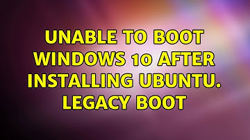 Unable to boot Windows 10 after installing Ubuntu. Legacy boot (2 Solutions!!)