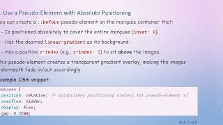 How to Apply a linear-gradient Fade Effect Behind Images in a Marquee