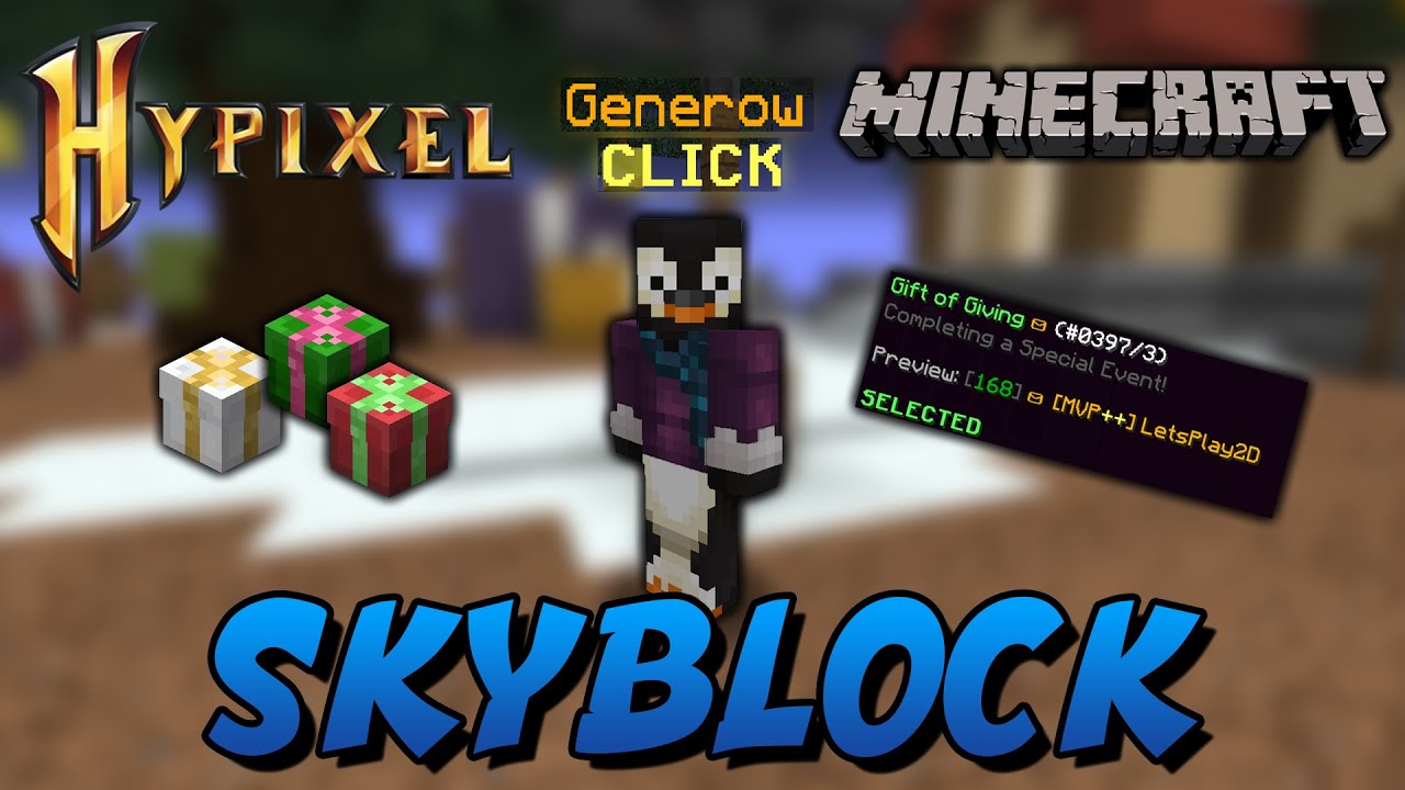 Last gift for the Gift Milestone 25 in Hypixel Skyblock YouTube