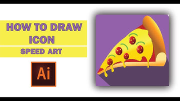 Adobe Illustrator tutorials | Speed-art | Icon Design | Pizza Icon