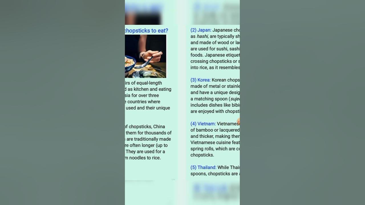 Which Countries Use Chopsticks