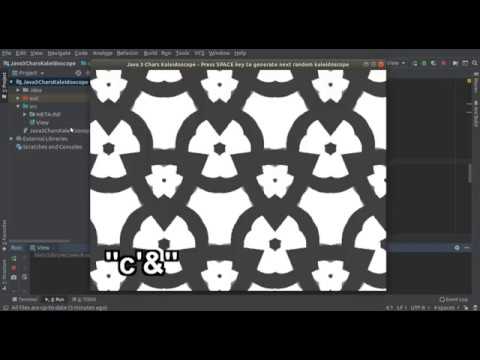 [Java] 2D from scratch - 3 Chars Kaleidoscope Demo