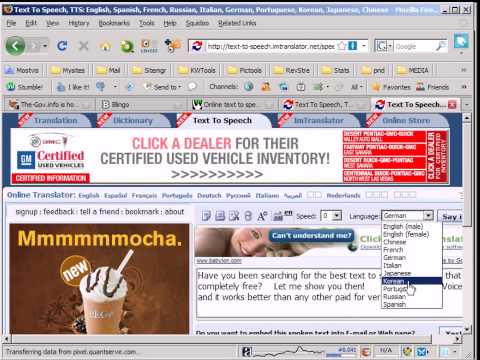 Free Text To Speech Language Translation Program