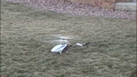 Align Trex 450XL First Flight Ever  - Crash and Burn?