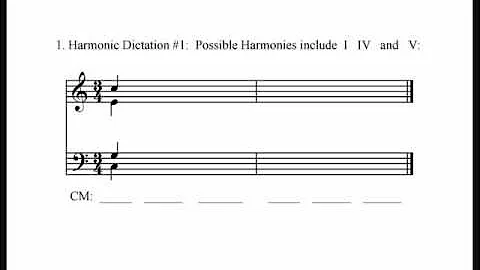 Harmonic Dictation #1 (Easy)
