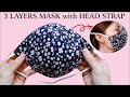 Fast And Easy To Make A Face Mask With Head Strap | DIY 3 Layers Face Mask At Home