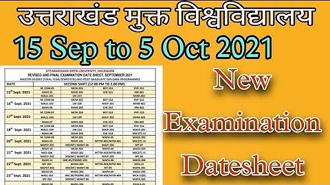 uou Exmination datesheet 2021| uou exam datesheet | Final year datesheet 2021 | B.A, B.Sc, B.Com