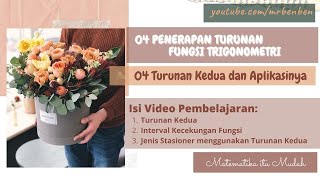 04 Penerapan Turunan Fungsi Trigonometri - 04 Turunan Kedua dan Aplikasinya