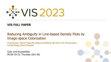 Reducing Ambiguity in Line-based Density Plots by Image-space Colorization - Fast Forward | VIS 2023