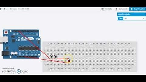 Basic connection of LED with two pushbuttons.