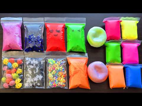 Making Super Relaxing Slime using Zip Bags and Squishy Clay