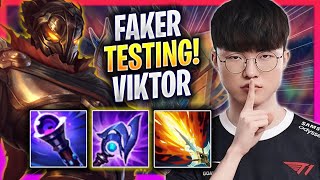 FAKER TESTING VIKTOR IN KOREA SOLOQ! - T1 Faker Plays Viktor MID vs Twisted Fate! | Season 2023