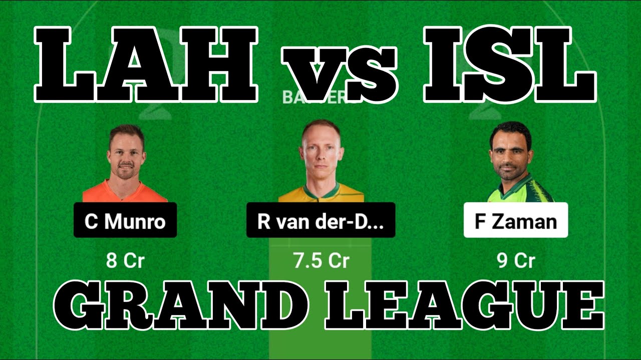 🔴LIVE | LAH vs ISL Dream11 Team | LAH vs ISL Dream11 Prediction | Lahore vs Islamabad Dream11 Team
