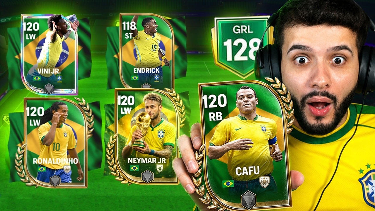 MONTEI O SUPER BRASIL NO FC MOBILE COM GERAL MÁXIMO! 😱🇧🇷