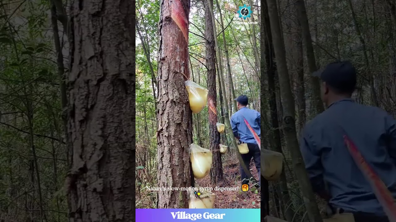 The Art of Tree Juicing is My New Obsession! 🌲🤤 Why is This So Mesmerizing to Watch?! 