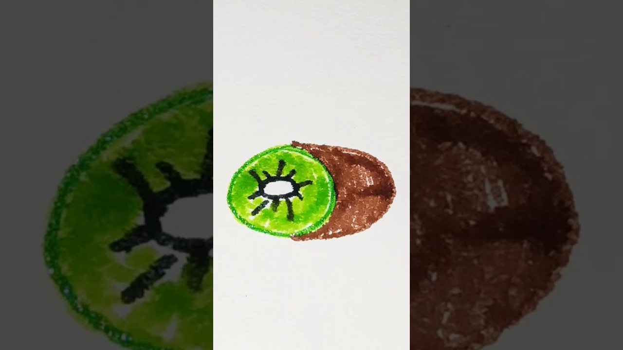 🥝 Easy Kiwi🖌️ Drawing Hack – Beginners Can Do This! 