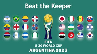 World Cup Argentina 2023 U20 Beat the Keeper | Elimination Marble Race