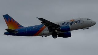 Allegiant Air Airbus A319-111 Takeoff From Idaho Falls [N334NV]