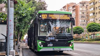 Autobuzul Zte Granton 12M 7244 Parasind Statia Apusului Pe Linia 137