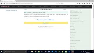 How to create a serializable class in Java? | javapedia.net