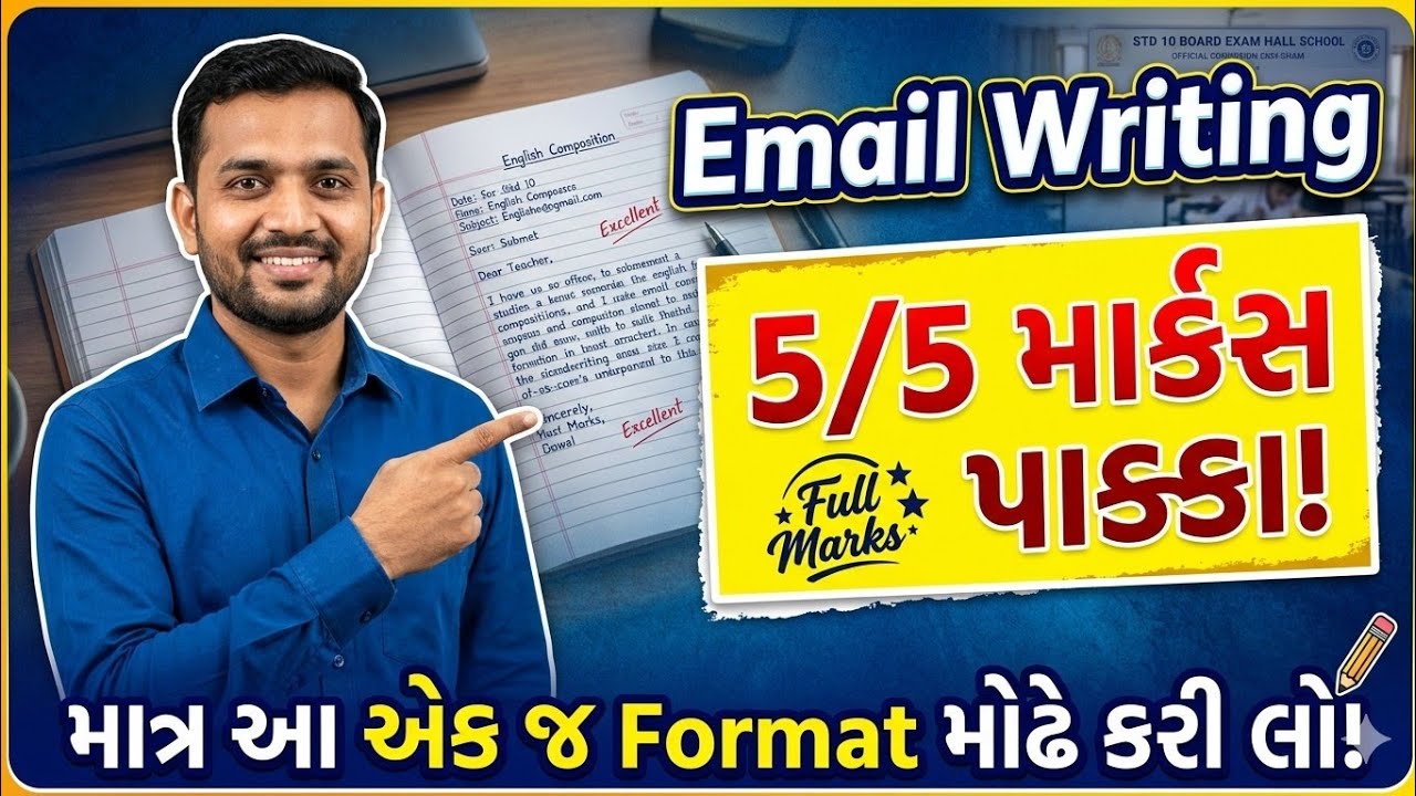 Email Writing માં 5 માંથી 5 માર્ક્સ પાક્કા! 🎯 | Most IMP Formats & Examples 2025-26
