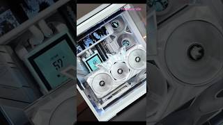 DREAM White RTX 5080 Gaming PC Build 🤍🔥 Ryzen 7 9800X3D + OLED Setup#gaming #shorts #for you