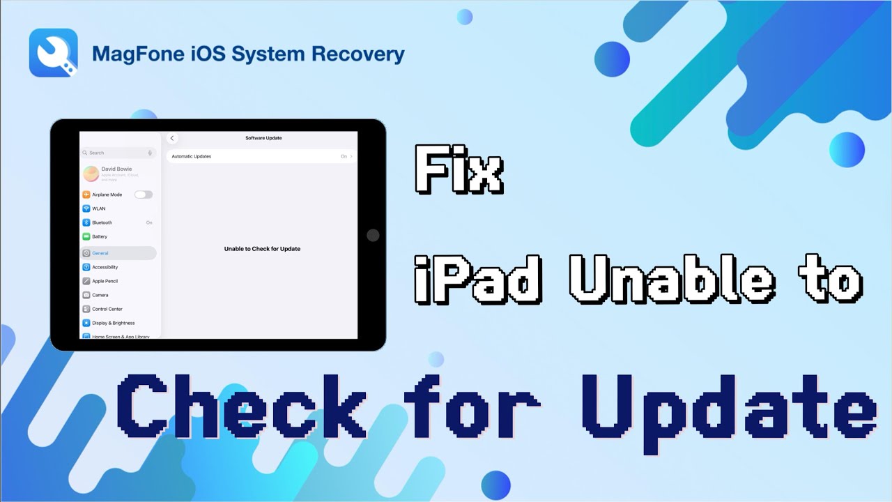 Fix iPad Unable to Check for Update - YouTube