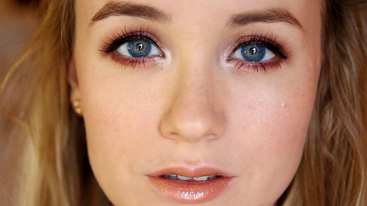 Winter Cranberry Makeup Tutorial Making Blue Eyes POP YouTube