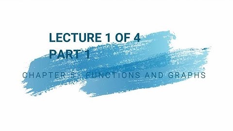 CHAPTER 5 ~ LECTURE 1 OF 4 (PART 1)