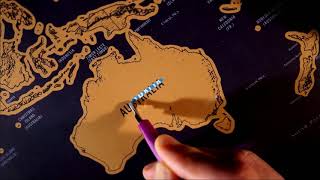 La carte du monde à gratter - carte grattable