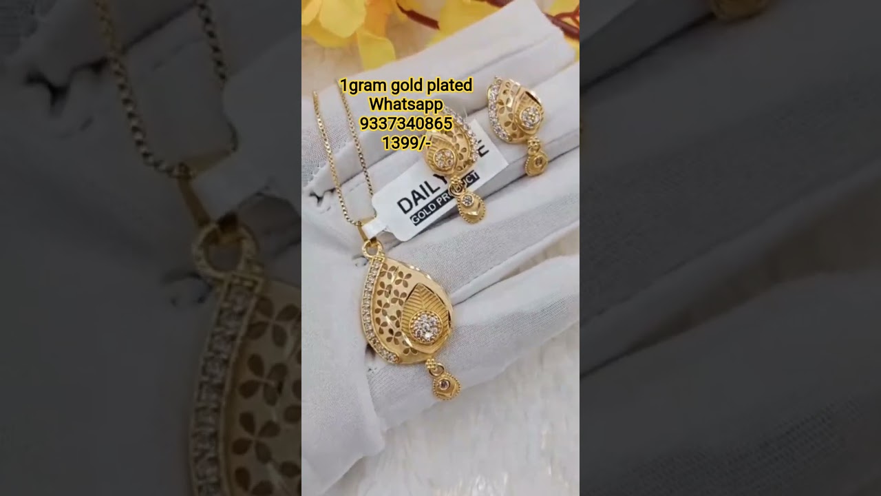 1gram gold plated chain pendent collection 
