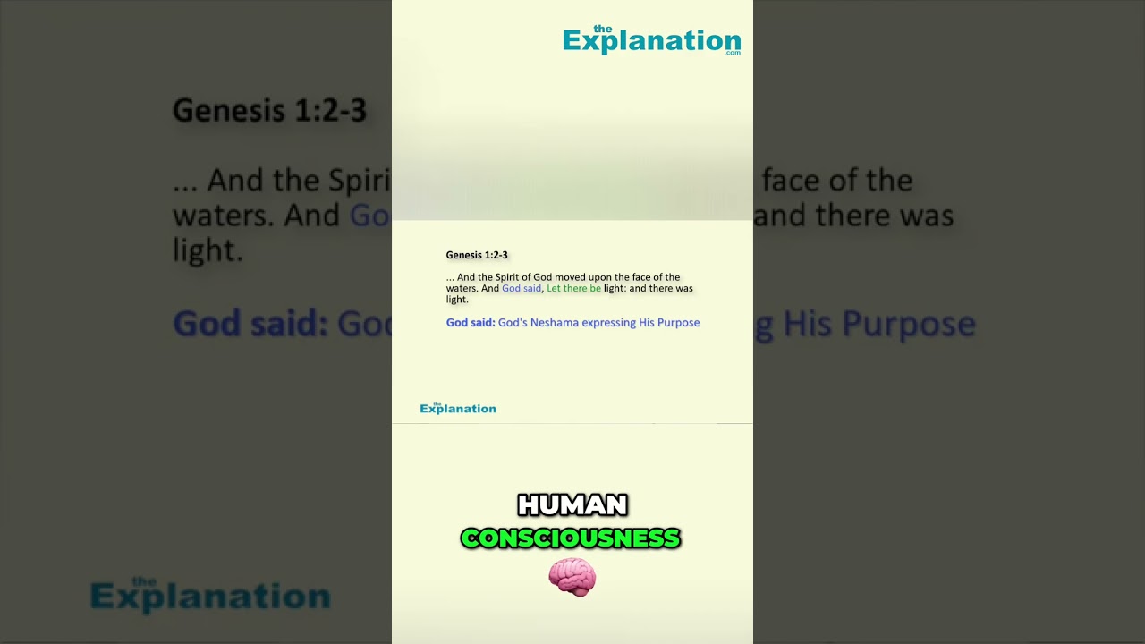 God Spoke Light Into Existence: Neshama & Ruach Explained #shorts