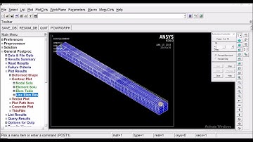 Analysis on Cantilever beam subjected to point loads | Ansys apdl (shear stress and bending moment)